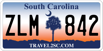 SC license plate ZLM842