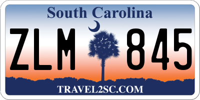 SC license plate ZLM845