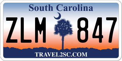 SC license plate ZLM847