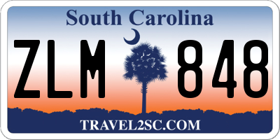 SC license plate ZLM848