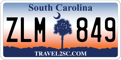 SC license plate ZLM849