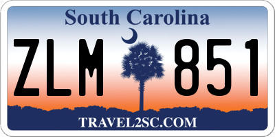 SC license plate ZLM851