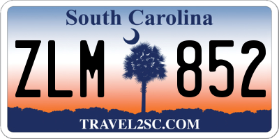 SC license plate ZLM852