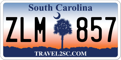 SC license plate ZLM857