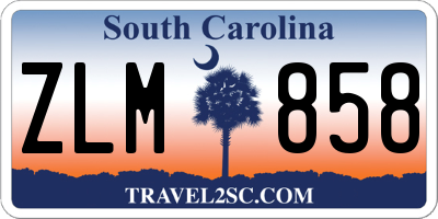 SC license plate ZLM858