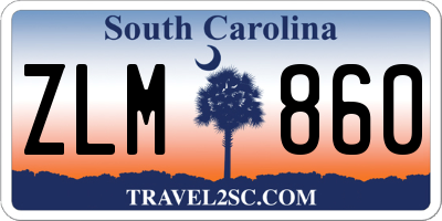 SC license plate ZLM860