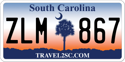 SC license plate ZLM867