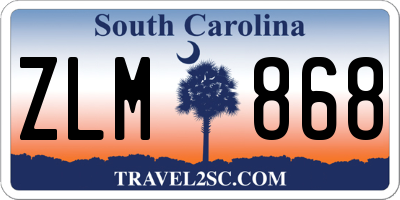 SC license plate ZLM868