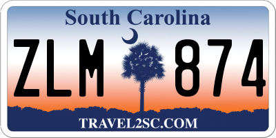 SC license plate ZLM874