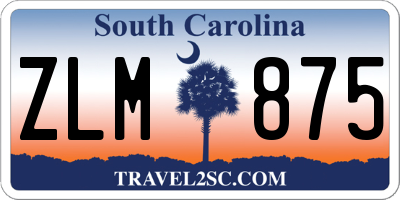 SC license plate ZLM875