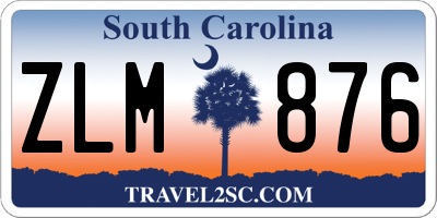SC license plate ZLM876