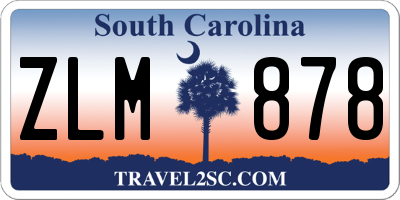 SC license plate ZLM878