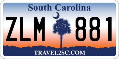 SC license plate ZLM881