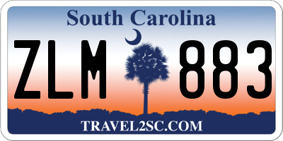 SC license plate ZLM883
