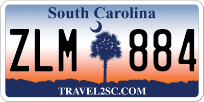 SC license plate ZLM884