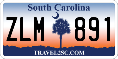 SC license plate ZLM891