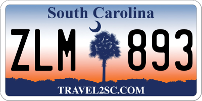 SC license plate ZLM893