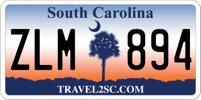 SC license plate ZLM894