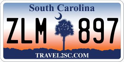 SC license plate ZLM897