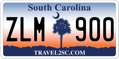SC license plate ZLM900