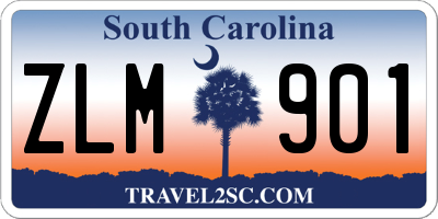 SC license plate ZLM901