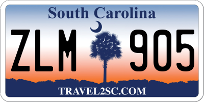 SC license plate ZLM905