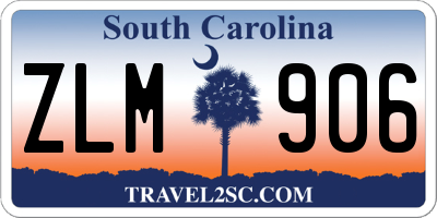 SC license plate ZLM906
