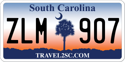 SC license plate ZLM907