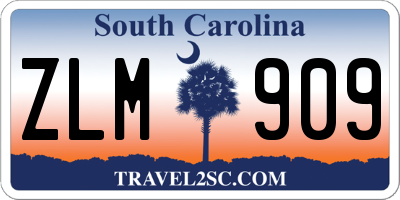 SC license plate ZLM909