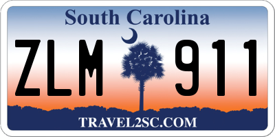SC license plate ZLM911