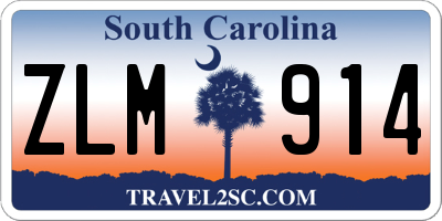 SC license plate ZLM914