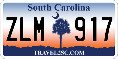 SC license plate ZLM917