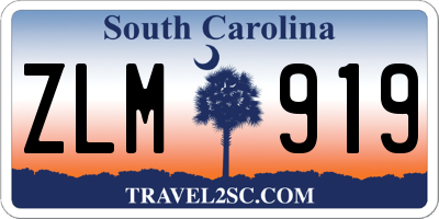 SC license plate ZLM919