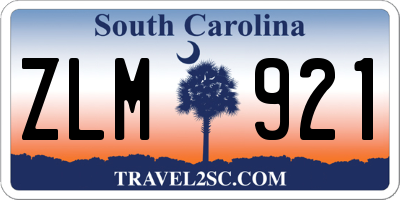 SC license plate ZLM921