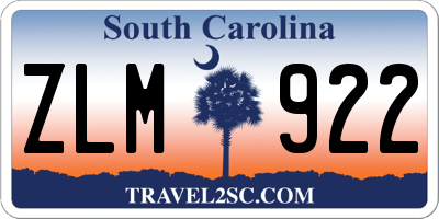 SC license plate ZLM922