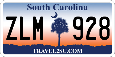 SC license plate ZLM928