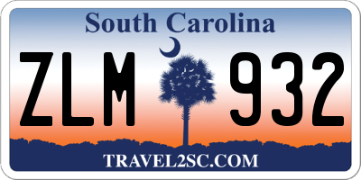 SC license plate ZLM932
