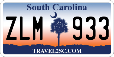 SC license plate ZLM933