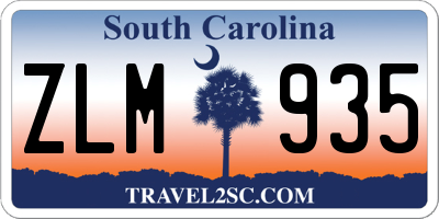 SC license plate ZLM935