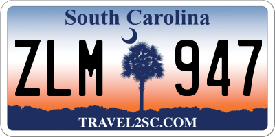 SC license plate ZLM947