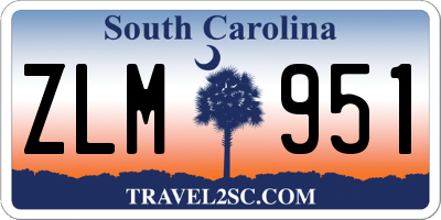 SC license plate ZLM951