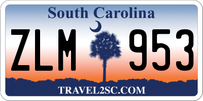 SC license plate ZLM953