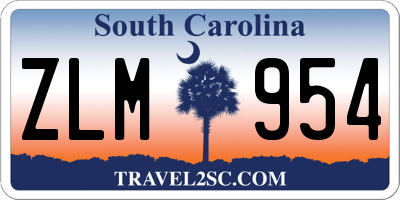 SC license plate ZLM954