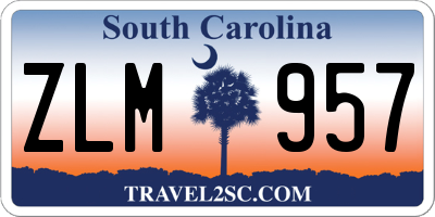 SC license plate ZLM957