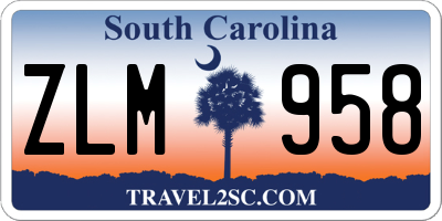 SC license plate ZLM958