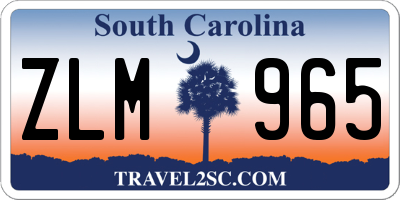 SC license plate ZLM965