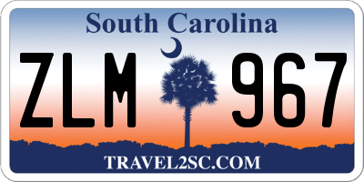 SC license plate ZLM967