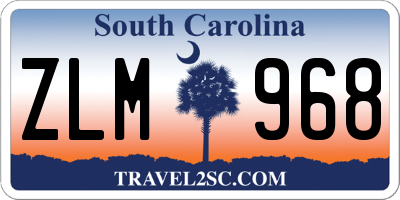 SC license plate ZLM968