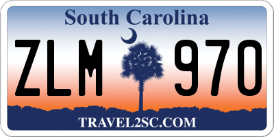 SC license plate ZLM970