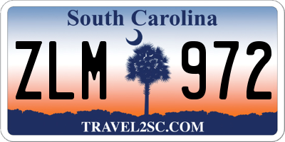 SC license plate ZLM972